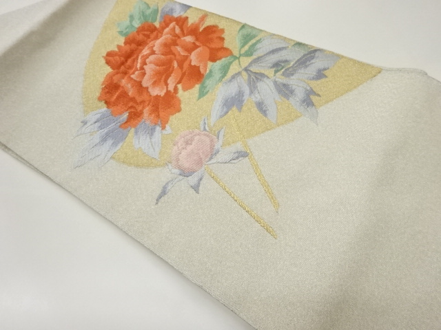 牡丹模様織出し名古屋帯